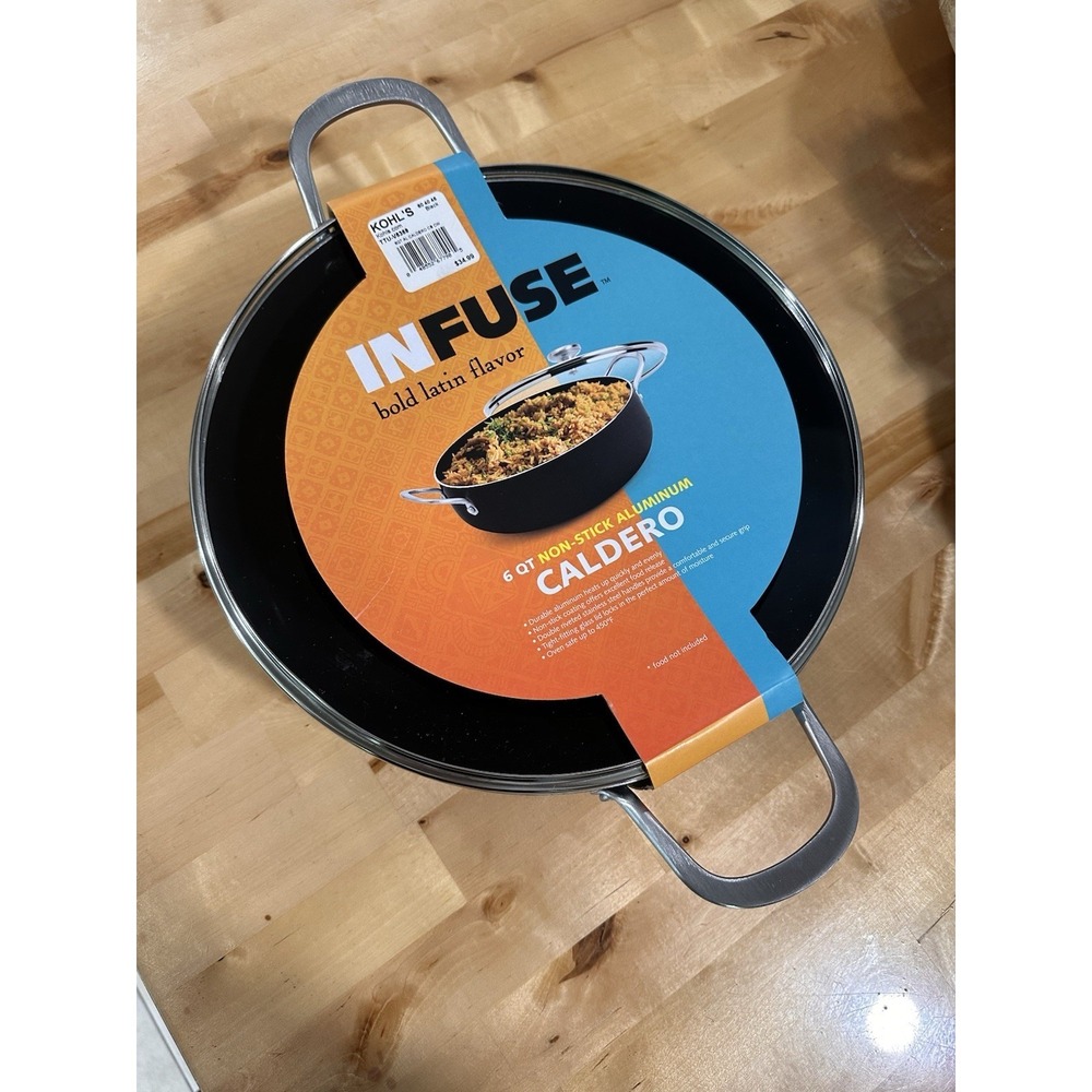 Infuse 6 Qt Nonstick Aluminum Caldero, Oven Safe Up To 450 Degrees